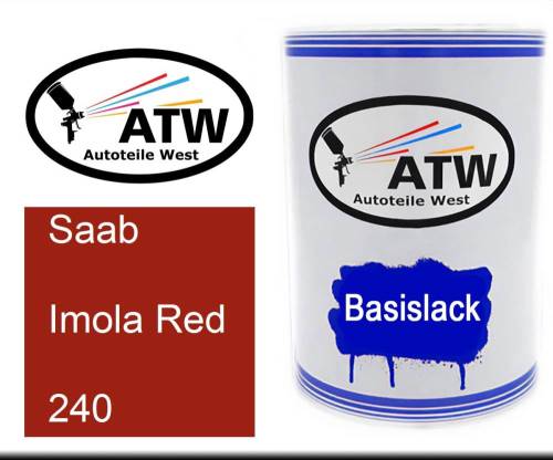 Saab, Imola Red, 240: 500ml Lackdose, von ATW Autoteile West.